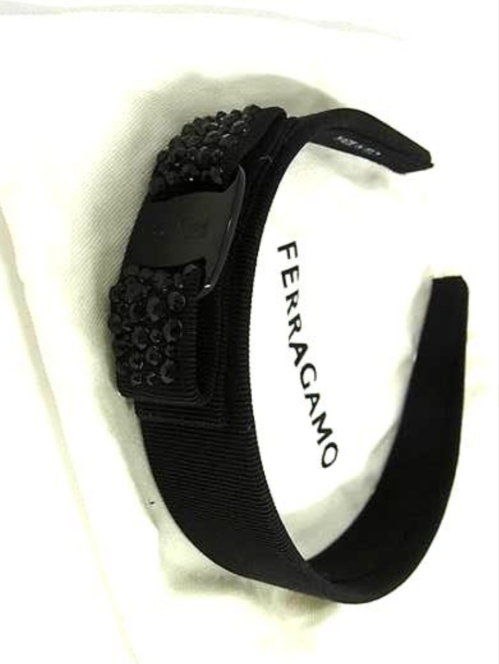 Salvatore Ferragamo Black Grosgrain Vara Bow Headband